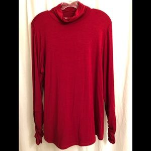 Style & Co burgundy-colored top